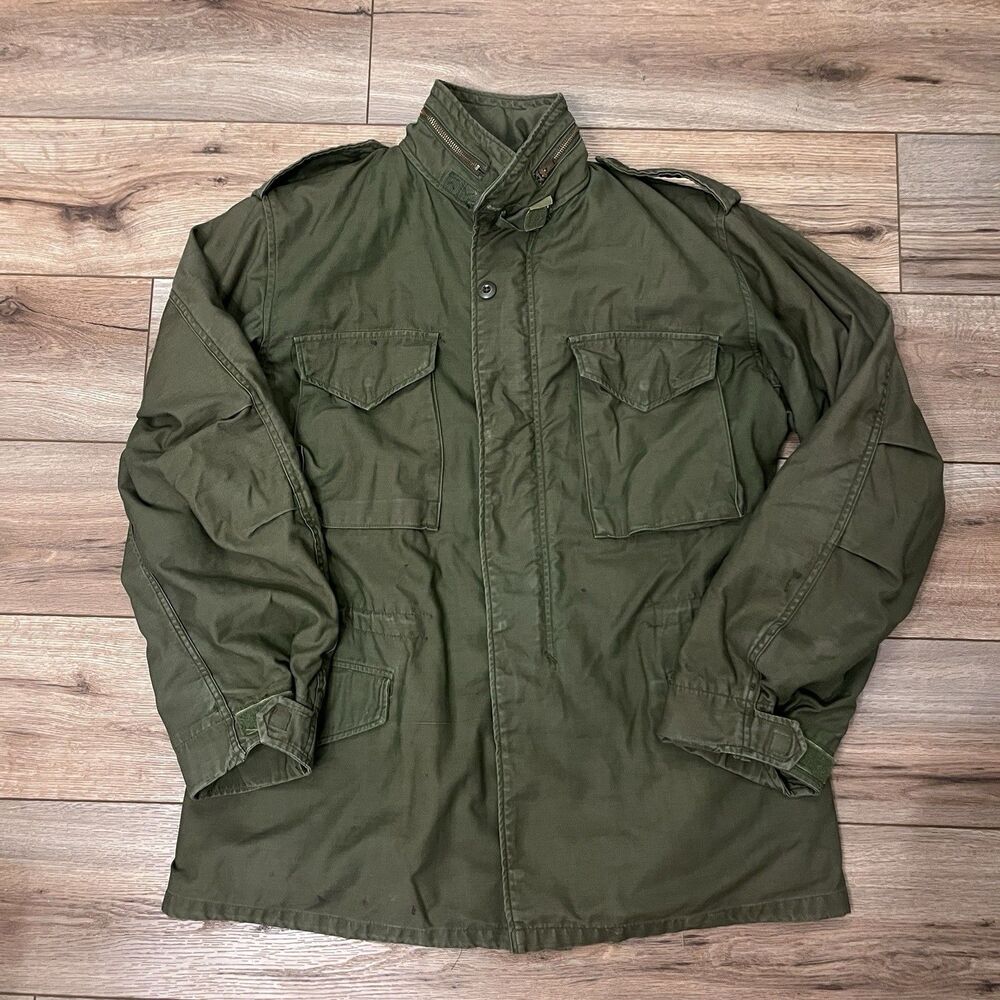 Vintage 70s M-65 Field Jacket Medium Regular OG 107 Alpha Industries Scoville XL